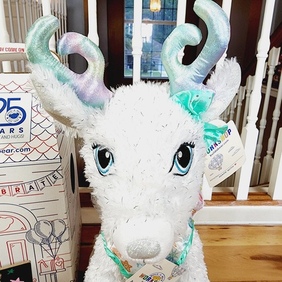 Build a Bear Merry Mission Glacial Glisten Reindeer Christmas & Rare Teal Skates - Picture 10 of 12